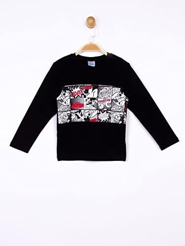Mickey Uzun Kol Tshirt MC18356 Siyah