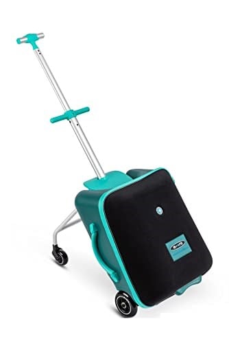 Micro Ride On Luggage Eazy Katlanabilir Scooter Bagaj Çanta Yeşil, 22 L Depolama, Seyahat ve El Bagajı için Uygun