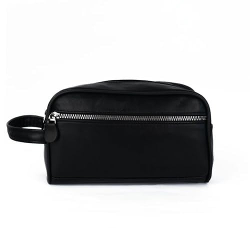 Microcase Unisex 2 Gözlü Günlük Portföy Tıraş Makyaj Kuzu Derisi El Çantası-AL4433