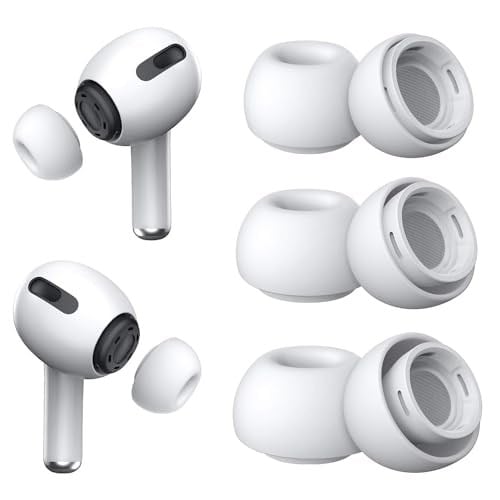 Microsonic AirPods Pro 2.Nesil için Kulaklık Uçları - 6 set (XS/S/L) [AirPods Pro 2. Nesil ile Uyumlu Kılıf - Beyaz] - Seçenekler: AirPods Pro 2. Nesil, AirPods Pro 3, AirPods Pro