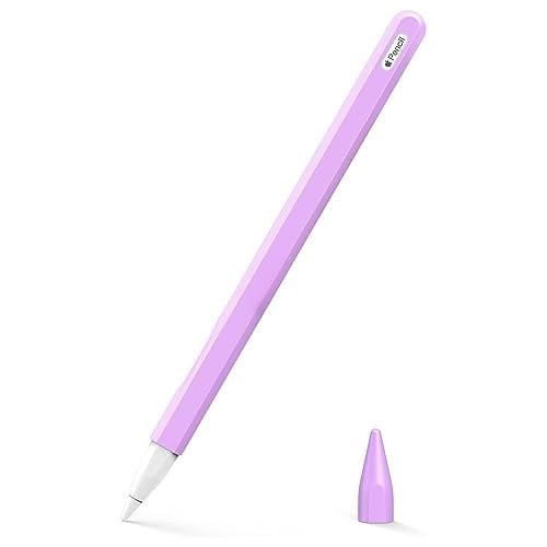 Microsonic Apple Pencil (2. nesil) Kılıf Mat Silikon V2 Lila