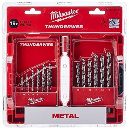 Milwaukee Thunderweb DIN338 Matkap Ucu Seti 19 Parça