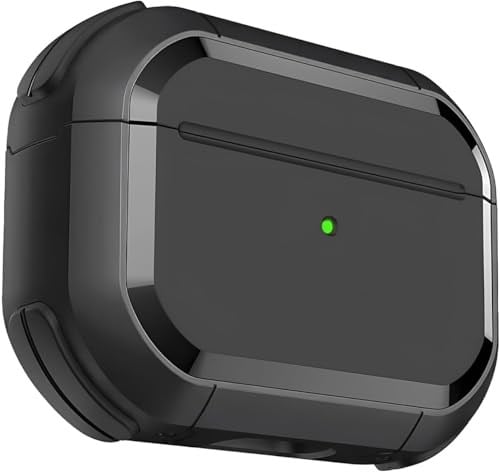 Minesk Airpods PRO 3 ile Uyumlu Armor Serisi Darbelere Karşı Ultra Güçlü Koruma Fiber Karbon Arka Tasarım Kılıf (Siyah, Airpods Pr - Seçenekler: Airpods Pro 2, Airpods 3, Airpods Pro 3 2025, Airpods 4