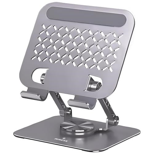 Minesk Tablet Standı 360 Derece Dönebilen Katlanabilir Ergonomik Tablet Tutucu - Seçenekler: Bilgisayar Standı, Tablet Standı
