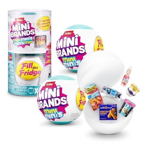 Mini Brands Buzdolabı Mini Mini Serisi 1 Kapsül ZURU, Koleksiyon Minyatür Oyuncak,