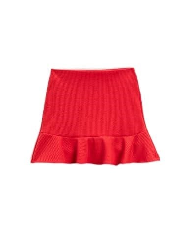 Mini Etek Fırfırlı Beli Lastikli