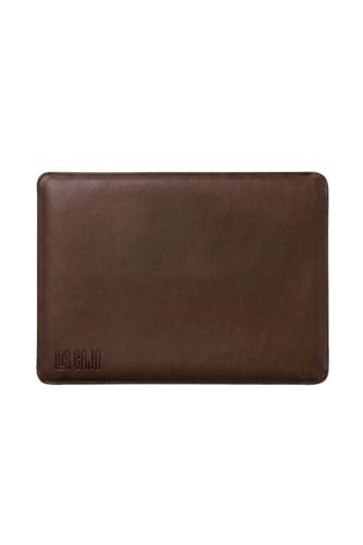 Minimalist 14 Inç Laptop Kılıfı, Vegan Deri, Su Itici Özellikli, Bilgisayar Notebook Laptop Çantası (Acı Kahve, 14 İnç) - Seçenekler: 13 İnç, 14 İnç, 16 İnç