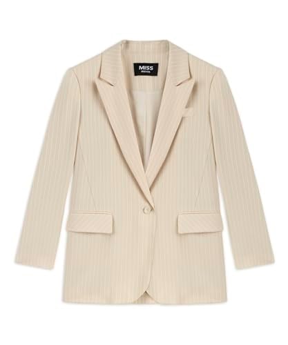 Miss İpekyol Kadın Çizgi Desen Uzun Blazer