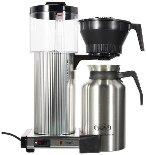 Moccamaster Filtre Kahve Makinesi CDT, Paslanmaz Çelik Termoslu, Parlak Gümüş