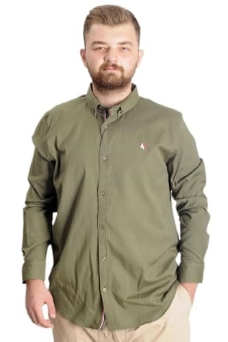 Mode XL Büyük Beden Erkek Gömlek U.Kol Tom Oxford 23303 Açık Mavi