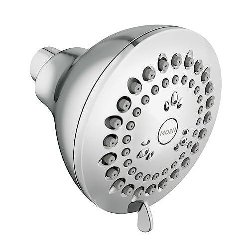 Moen Adler Chrome 3,5 inç 4 fonksiyonlu duş başlığı, çeşitli yüksek basınç seçenekleri, basınç artırıcı duş başlığı, 23026