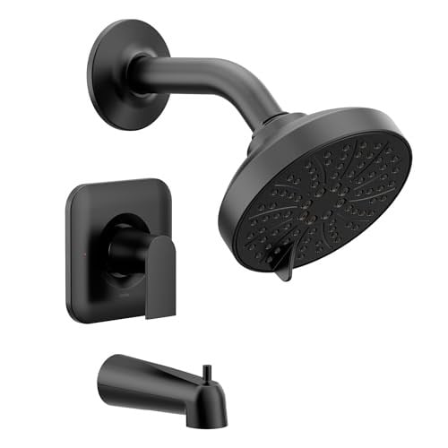 Moen T2473EPBL Genta Posi-Temp Basınç Dengeleyici Eco-Performance Modern Küvet ve Duş Perdesi, Vanasız Mat Siyah