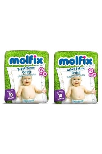 Molfix Bebek Bakım Örtüsü, Alt Açma Bezi, 2 Adet, 60x60 cm