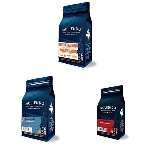 Moliendo Finest Coffee Breakfast Blend Filtre Kahve (Çekirdek) ve Guatemala Antigua SHB Yöresel Kahve (Öğütülmüş Filtre Kahve) ve Colombia Medellin Supremo Yöresel Kahve (Öğütülmüş Filtre Kahve)