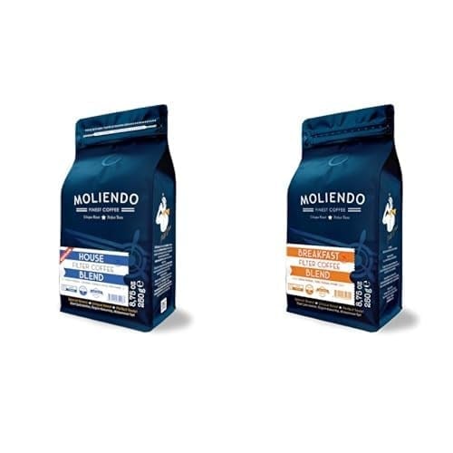 Moliendo Finest Coffee House Blend Filtre Kahve (Öğütülmüş Filtre Kahve) 250 g ve Breakfast Blend Filtre Kahve (Öğütülmüş Filtre Kahve) 250 g