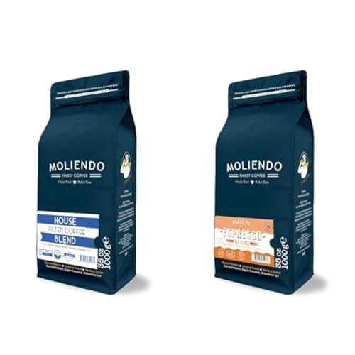 Moliendo Finest Coffee House Blend Filtre Kahve (Çekirdek) 1000 g ve Amalfi Espresso Blend Kahve (Çekirdek) 1000 g