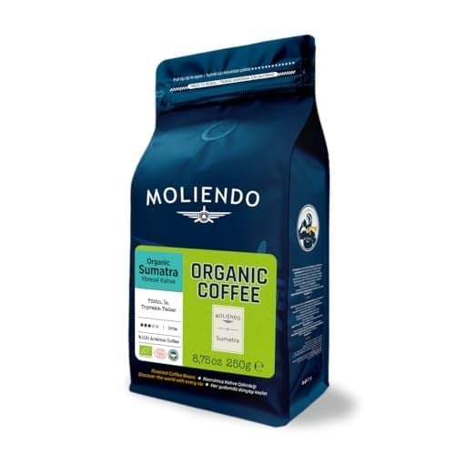 Moliendo Finest Coffee Organic Indonesia Sumatra Yöresel Kahve (Çekirdek) 250 g