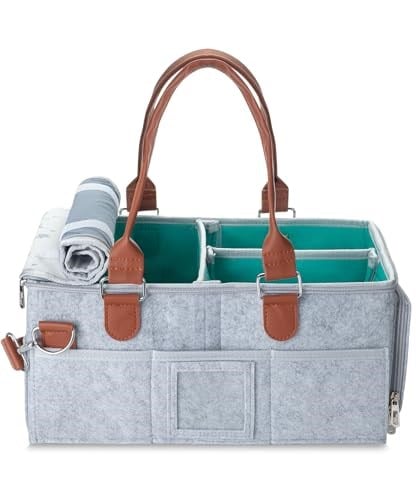 Mr. Pen - Kapaklı Bebek Bezi Caddy Organizatörü, Bebek Organizatörü, Bebek Caddy Organizatörü, Taşınabilir Bebek Bezi Caddy Organizer - Bebek Bezi Organizatörü, Bebek Odası için Bebek Organizatörü,