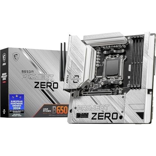 MSI B650M Project Zero AM5 Soket DDR5 7600(OC) MHz mATX Anakart - Seçenekler: B650M PROJECT ZERO, B650M GAMING PLUS WIFI