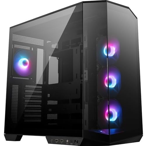 MSI MAG PANO 100R PZ Temperli Cam 3x120mm 1x120mm ARGB Fan ATX Panoramik Gaming Bilgisayar Kasası
