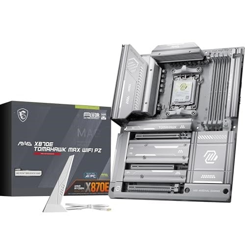 MSI MAG X870E TOMAHAWK MAX WIFI PZ AM5 DDR5 8400MHZ(OC) USB4 4x M.2 HDMI 2X DP 40 Gbps 5G LAN WIFI 7 RGB ATX