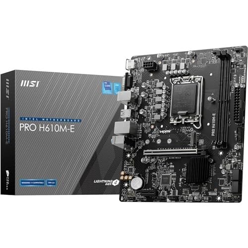 MSI MB PRO H610M-E SOKET 1700 DDR5 5600MHZ(OC) HDMI VGA M.2 USB3.2 1x 1G LAN mATX