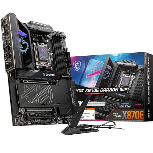 MSI MPG X870E CARBON WIFI AM5 DDR5 8400MHZ(OC) USB4 4x M.2 HDMI 5G LAN 2.5G LAN WIFI 7 RGB ATX