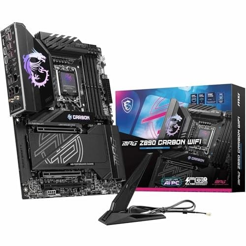MSI MPG Z890 CARBON WIFI SOKET 1851 DDR5 9200MHZ(OC) USB 20Gbps 5xM.2 2xTB4 HDMI DISPLAY 1x5G 1x 2,5 LAN WIFI 7 ATX