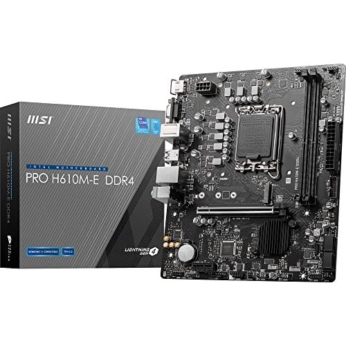 MSI PRO H610M-E DDR4 Intel H610 Soket 1700 DDR4 3200MHz mATX Gaming (Oyuncu) Anakart