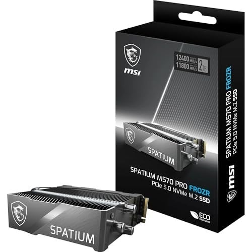MSI SSD SPATIUM M570 PRO PCIe 5.0 NVMe M.2 2TB FROZR R:12400 W:11800