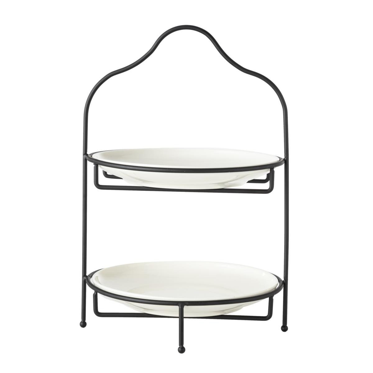 Mudo Home Gurme İki̇ Katli Sunum 22cm - Si̇yah