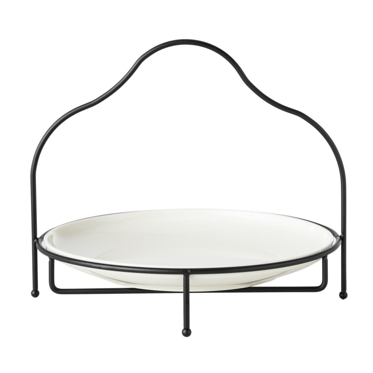 Mudo Home Gurme Standli Sunum 28cm - Si̇yah