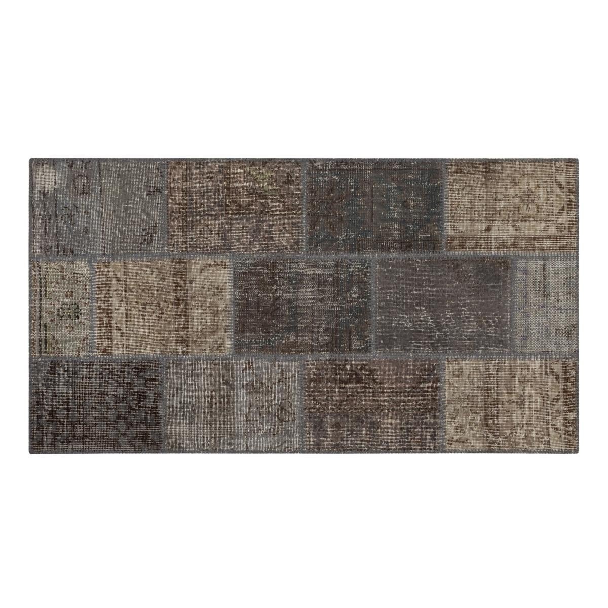 Mudo Home Li̇ma Gri̇ Patchwork Ki̇li̇m 80x150 Cm