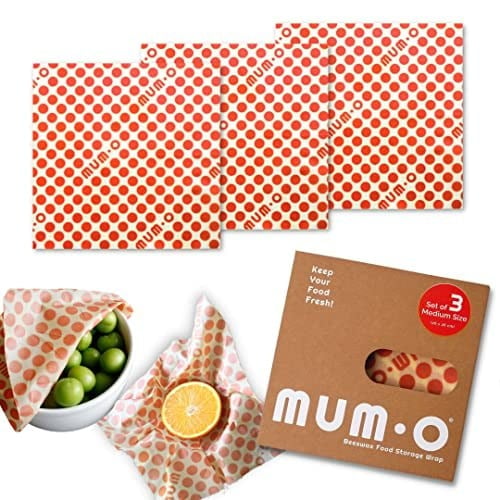 MUMO Balmumu Kaplı Yiyecek Saklama Kumaşı 3'lü Orta Set