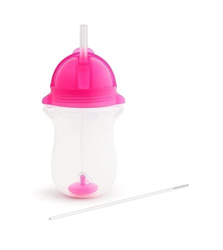 Munchkin Tıklama Kilitli Uçlu Alıştırma Bardağı, 12AY+, 296ML, 1 Adet (Pembe)