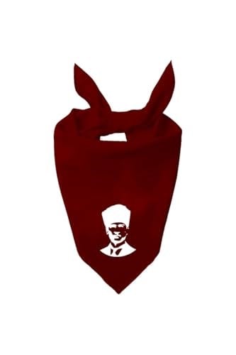 Mustafa Kemal Atatürk Silüet Tasarım Tek Renk Fular