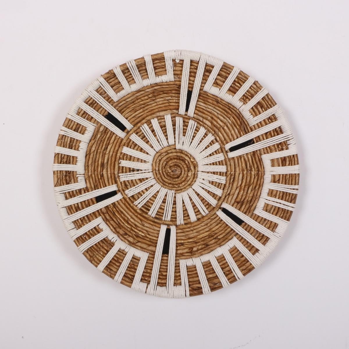 Mylamp Aspendos 50x12 cm Çap- Doğal Abaka Duvar Tabağı