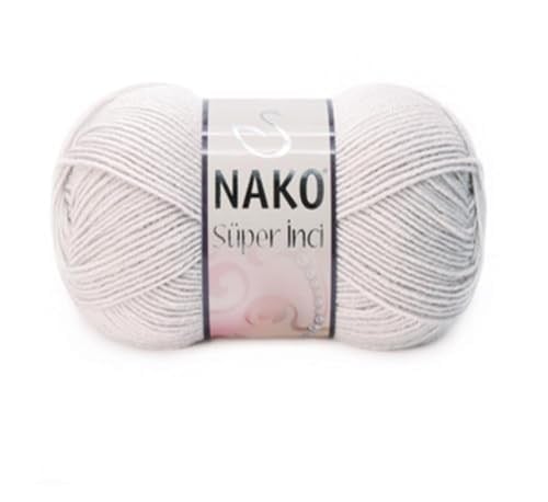 Nako Süper İnci El Örgü İpi 100 gr 3079 Pembeli Gri