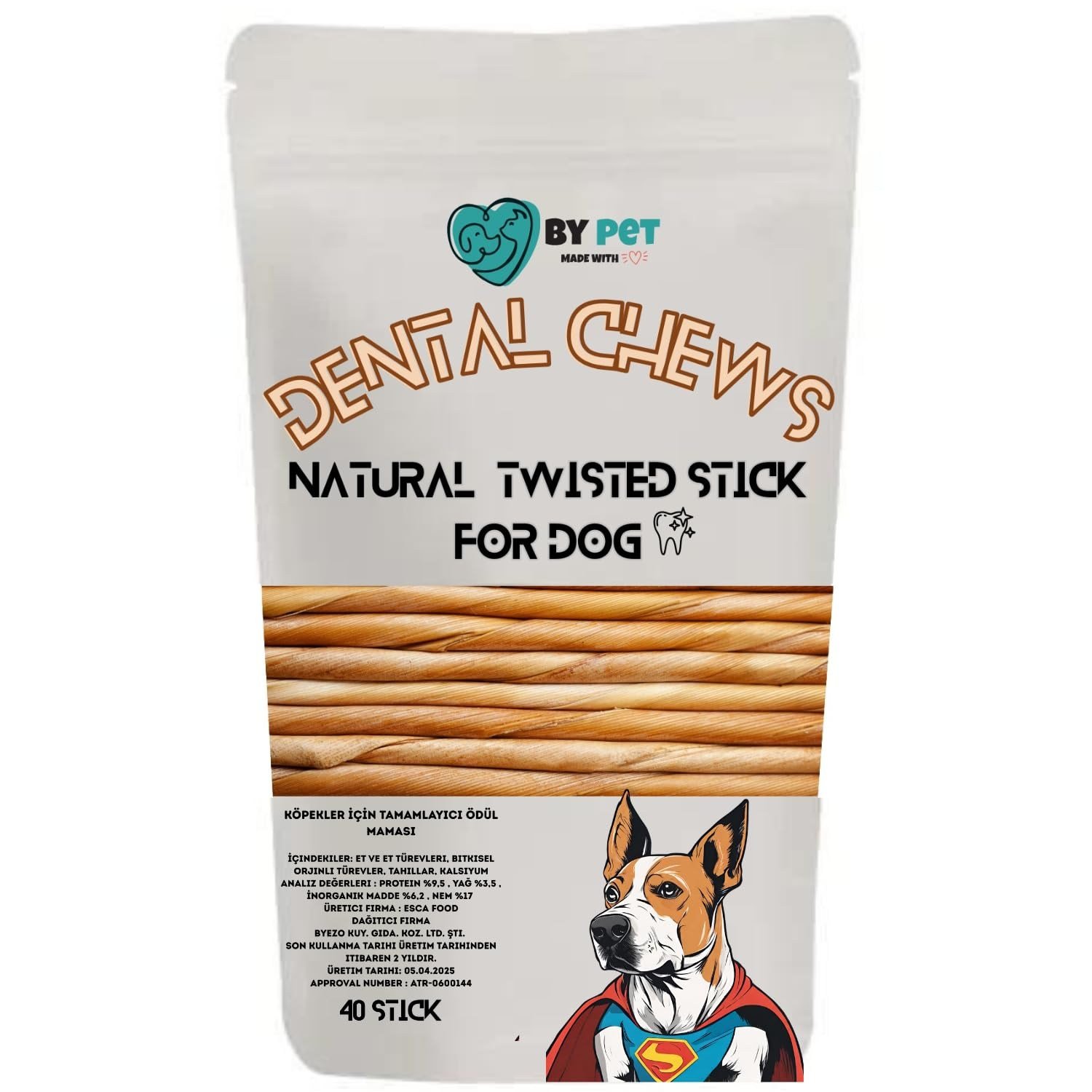 Naturel Burgu Çubuk Köpek Ödül Ve Çiğnemi Kemiği- 40 Adet Maxi Paket