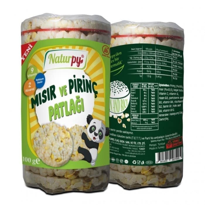 Naturpy Glutensiz Yuvarlak Pirinç Ve Mısır Patlağı