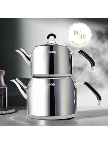 Nehir 29006 Maxi Modern Çelik Çaydanlık Takımı