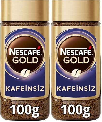 NESCAFÉ Gold Kafeinsiz Çözünebilir Kahve Cam, 100 g (2 paketi)