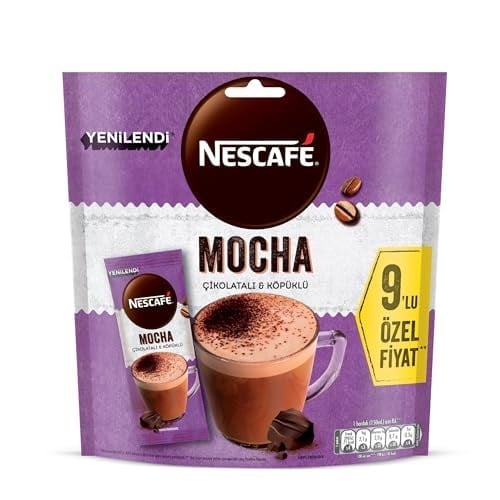 Nescafe, Mocha Çikolatalı Ve Köpüklü Çözünebilir Kahve Karışımı, 17 Gram x 9 Adet