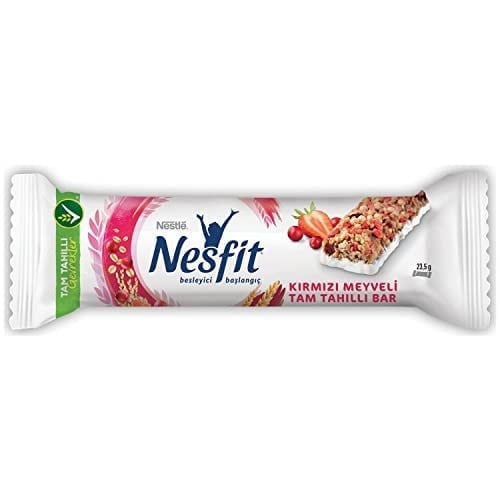 Nesfıt Kırmızı Meyveli Tam Tahıllı Bar 23,5 gr x 16 Adet