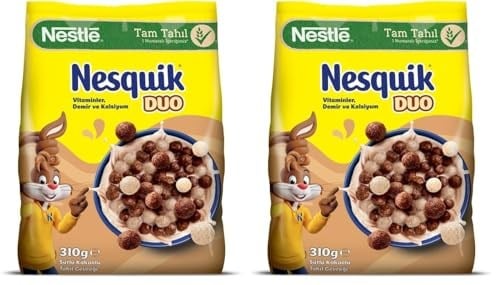 Nestle Nesquik Duo Kakaolu Bugday ve Misir Gevregi 310 gr 2li paket