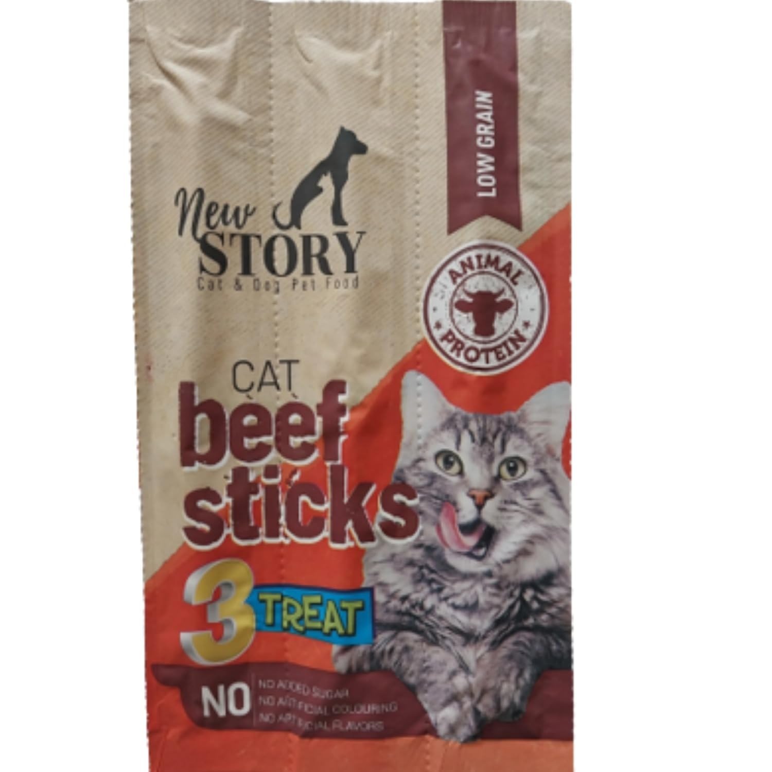 New Story Sığır Etli Stick Yumuşak Kedi Ödül Maması 3'lü Paket 5 Gram x 3 Adet
