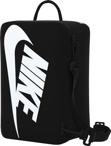 Nike Üniseks Seyahat Aksesuarı- Seyahat Ayakkabı Çantaları Nk Shoe Box Bag Small - PRM, Siyah/Siyah/Beyaz, DV6092-010, MISC, Siyah/Siyah/Beyaz, spor