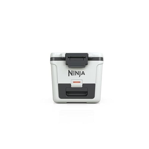 Ninja FrostVault Hard Cooler 28 l, birinci sınıf yalıtımlı soğutma kutusu, 6 güne kadar buz tutar, buzdolabı sıcaklığına sahip entegre kuru saklama çekmece - Seçenekler: Beyaz 28 L, 28L Gri, 42L Beyaz