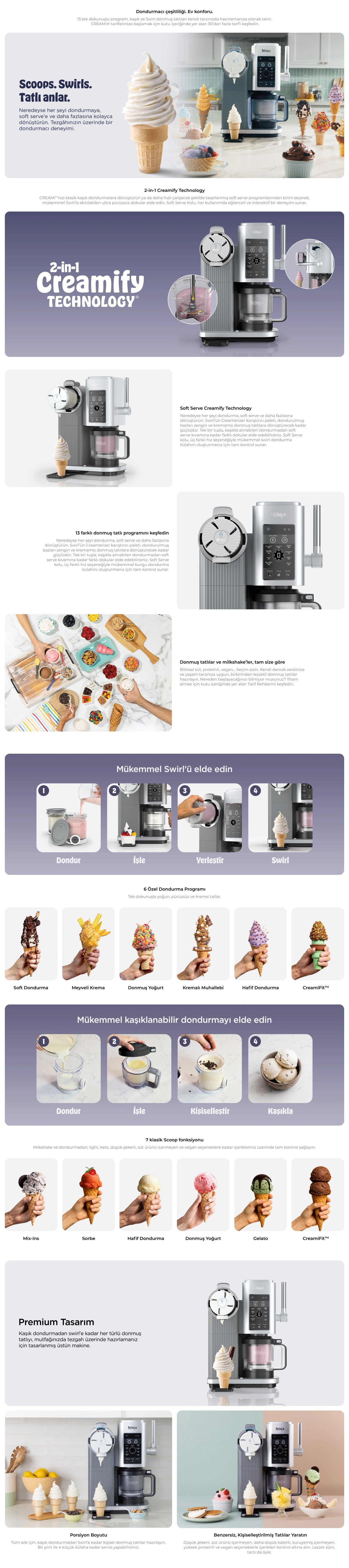 Ninja Swirl by CREAMi 13-in-1 Soft Serve & Dondurma Makinesi