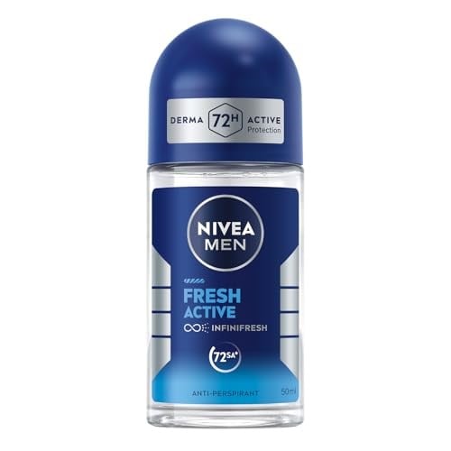 NIVEA MEN Erkek Roll on Deodorant 50 ml,Terlemeye Karşı 72 Saat Koruma,Okyanus Özleri Kokusu,Uzun Süren Ferahlık,Yapışkan His Bırakmaz,Etil Alkol İçermez